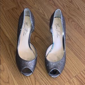 Silver shimmering heels